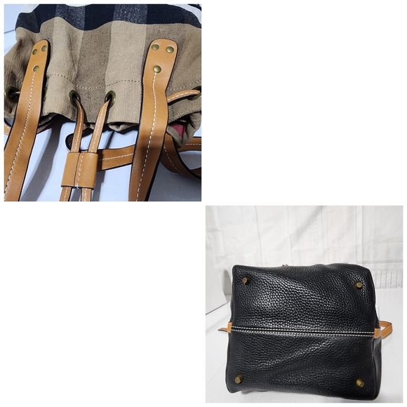 Burberry House Check Heston Bucket Bag Brown/Beige - Picture 8 of 10